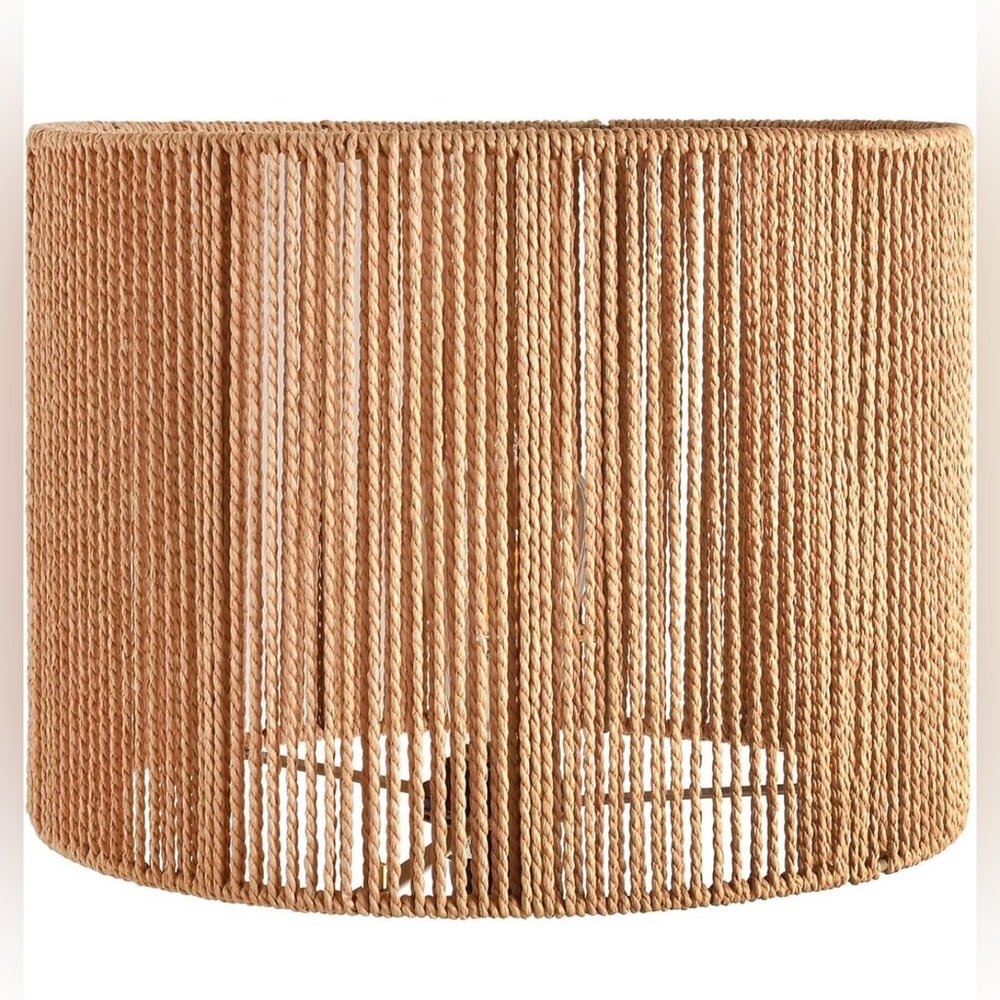 Boho Lamp Shade Wicker Drum Bell Lamp Shade